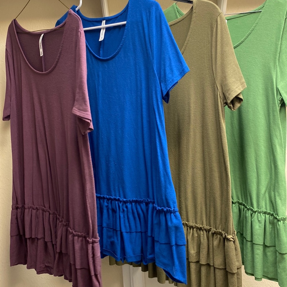 Ruffle bottom shirt Multiple colors